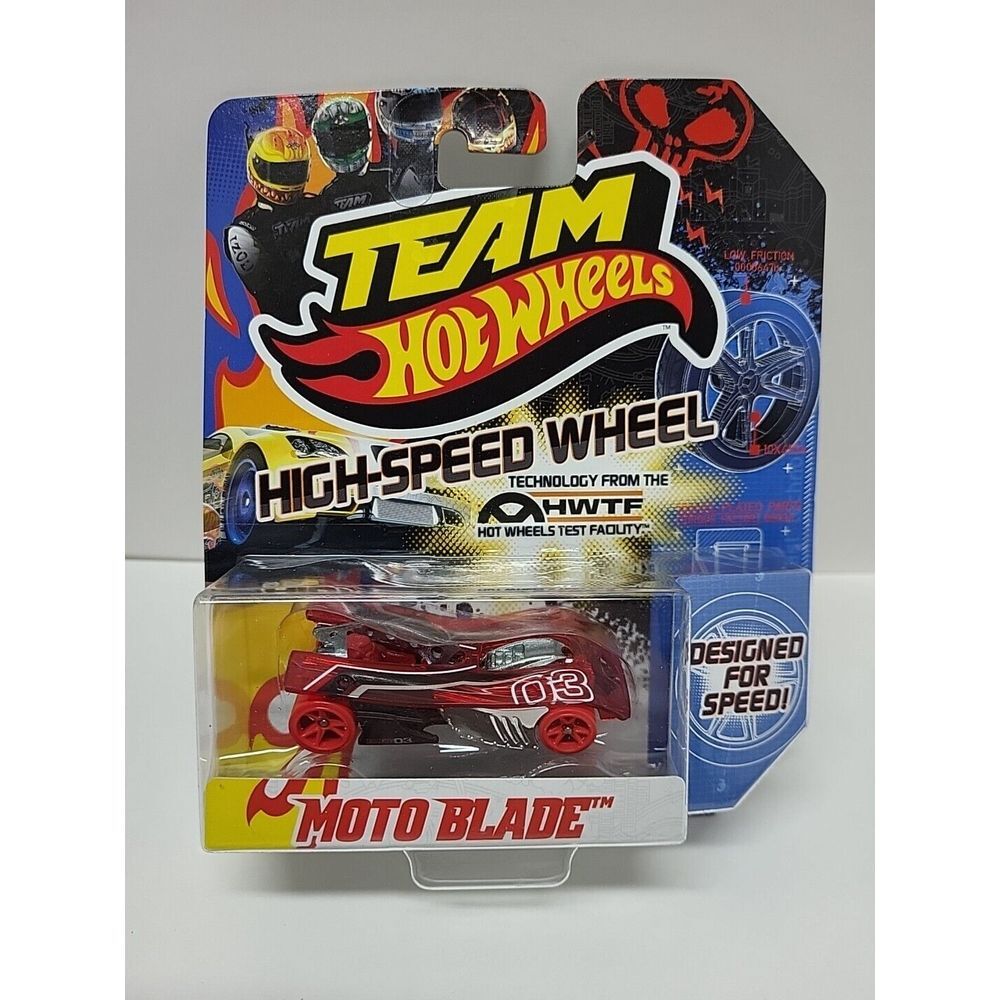 New 2011 Hot Wheels Team HW High-Speed Wheel Moto Blade Red 1:64 Toy Car Collect